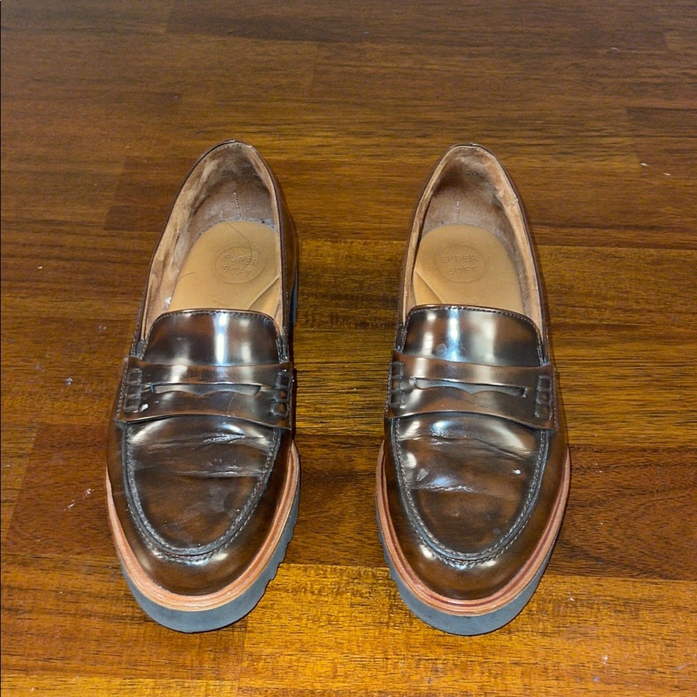 Paul Green Dark Brown Leather Penny Loafers